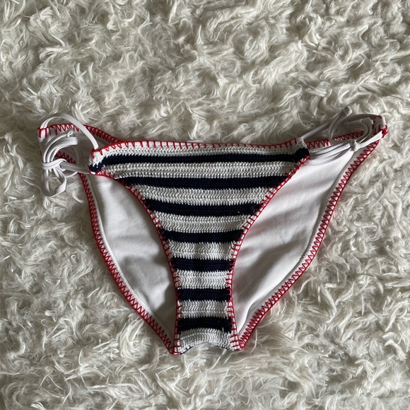 {XHILARATION} Patriotic Knit Bikini M Bottom D/DD Top! - Picture 2 of 10